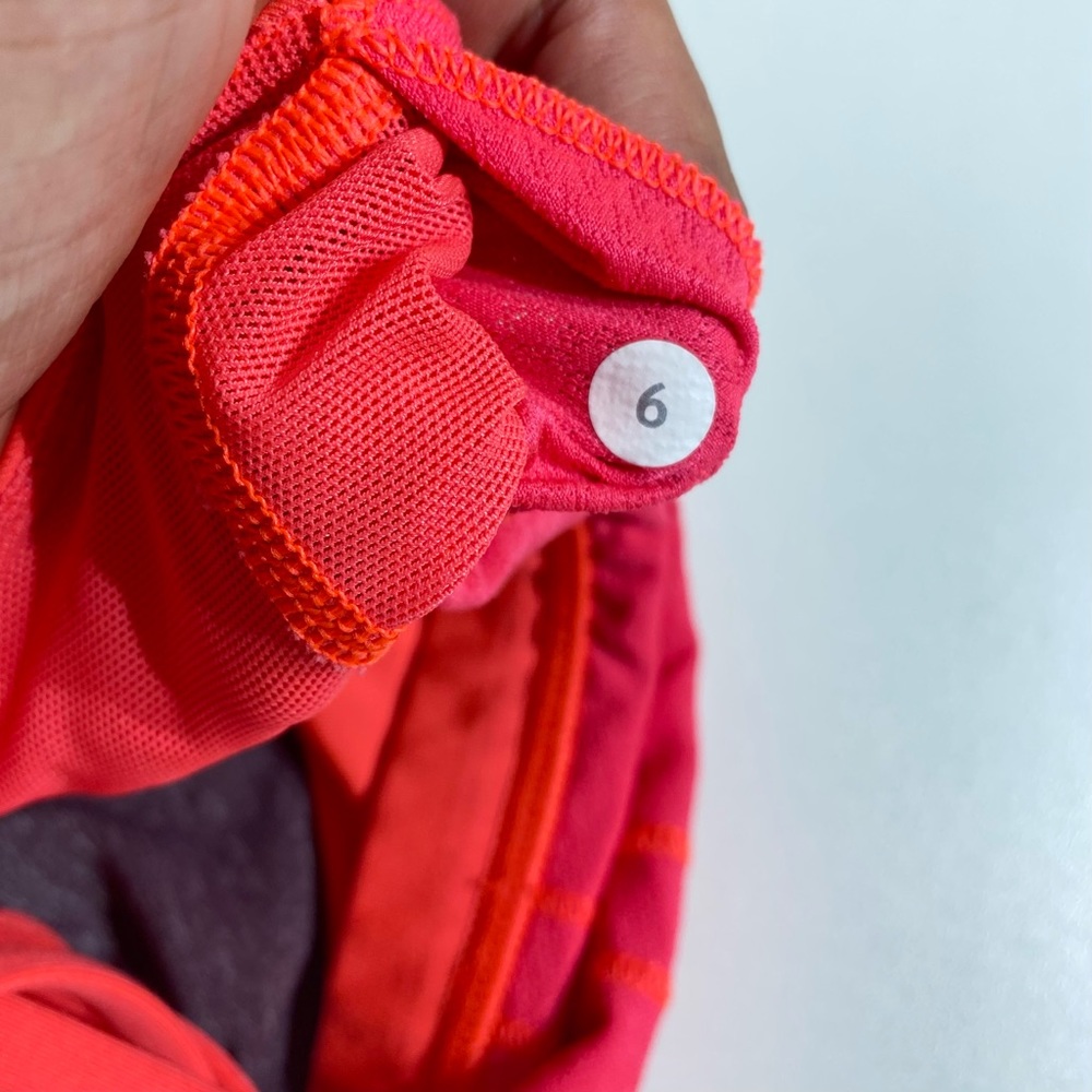 LULULEMON Wild Tank  Black Cherry Electric Coral Size 6 - Picture 10 of 10